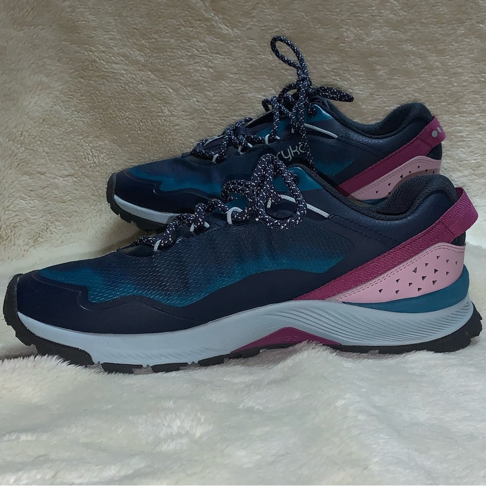 Ryka premium Trek walking/hiking/trail shoes leather/fabric/faux leather 9 wide - Picture 9 of 10